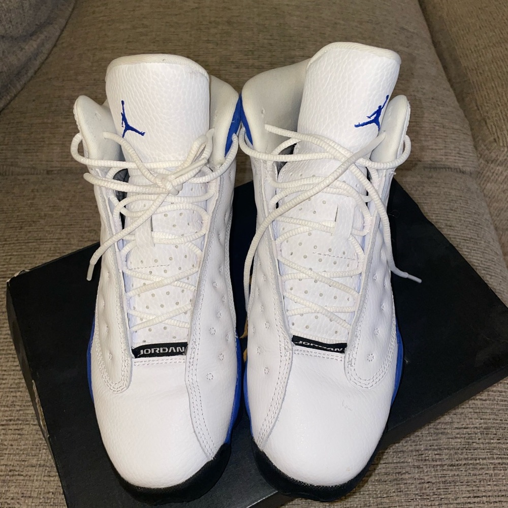 Air Jordan 13 retro white hyper royal black 7Y - Picture 3 of 7